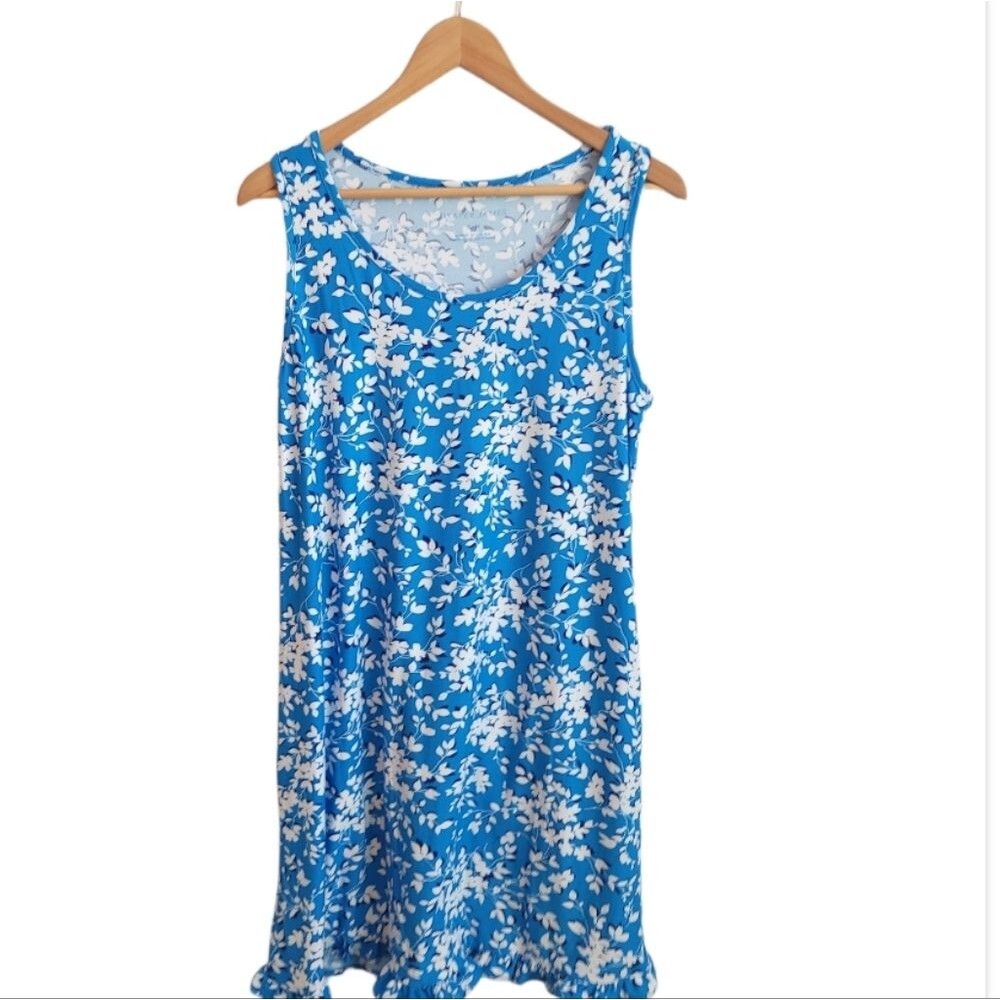 Draper James Floral Ruffle Pajama Dress Nightie Soft Comfy Stretchy Sleepwear